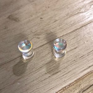 Opalescent gauges body jewelry